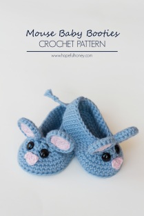 Field Mouse Baby Booties Crochet Pattern 2