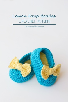 Lemon Drop Baby Booties Crochet Pattern Small 1
